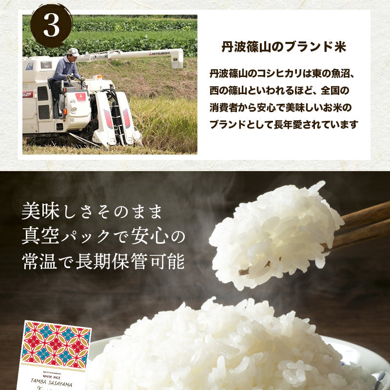和柄のお米ギフト 丹波篠山産こしひかり 真空パック 白米 300g 2